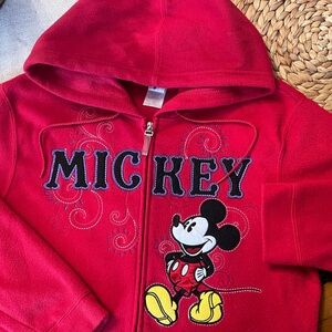 Vintage MICKEY Red Disney Zip Up Hoodie